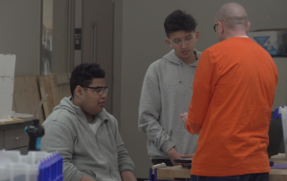 Students in the Building Trades class at Hudson's Bay High School learn from teacher Aaron Pierce